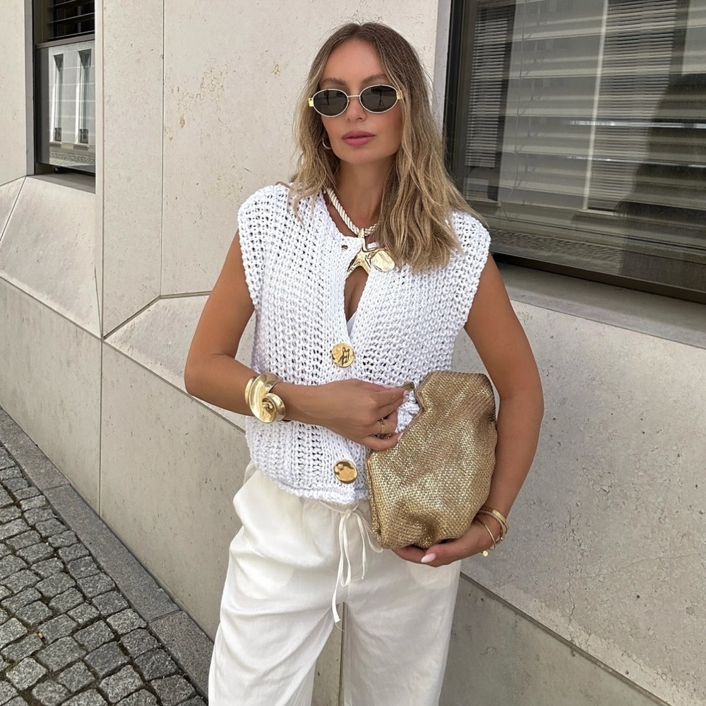 NWT Zara Semi-Circular Gold Set
